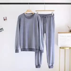 밍크 플리스 커플 수면 잠옷 파자마 홈웨어 털잠옷 (HSJ-WB35018)