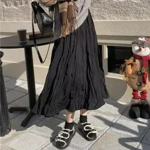 하이웨스트 데일리 주름 밴딩 롱스커트 TDN-0255