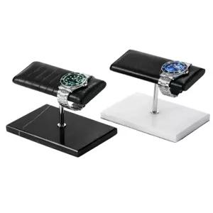 대리석 시계 거치대 전시대 진열 와인더 팔찌 홀더 블랙플레이트 실버로드 1구 고급형