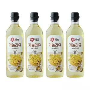 백설 카놀라유 900ml x4개 식용유