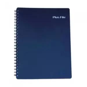 [문구/오피스] 플러스화일 50매 다크블루 트윈스프링 PP재질 진청 메카라인