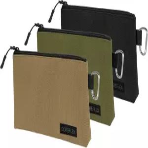 COREFLEX 프리미엄 공구 파우치 지퍼백 소형 가방 다용도 보관 YKK 달린 헤비 듀티 플랫 바텀 3팩 8인치