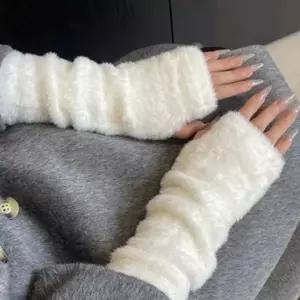 부드러운 여성 핸드 워머 장갑형 여성 손 토시 손목 겨울