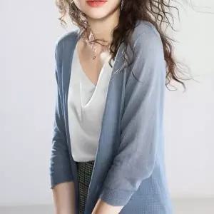 캐주얼 시스루 롱슬리브 심플 여성 가디건 LK-G003