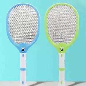 (색상 랜덤)모기제로 원버튼 전기모기채 전자 파리채