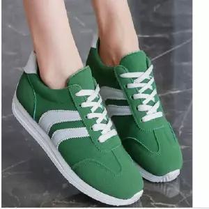 여성운동화 초경량 여자 초록색 2줄 운동화 통기성 러닝화 스포츠