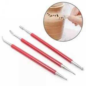 ( )툴 폴리머 지점토 공예 3종 클레이 찰흙 도구 스텐