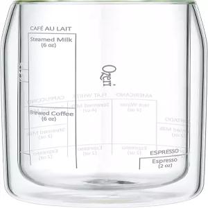 오제리 모더나 아티산 시리즈 더블 월 바리스타 커피 잔 15온스 클리어