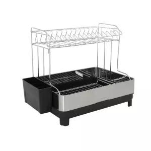 스텐 2단 식기건조대 수납 건조 접시 설거지 조리도구