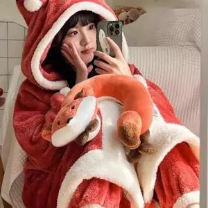 동물잠옷 날다람쥐 성인 후드 극세사 여성 공룡 파티