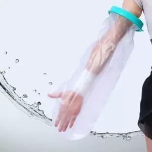 (옵션 긴팔)깁스 샤워 커버 통깁스 붕대 보호대 방수포 링거 긴팔 손목보 발목 반깁스 테이핑 기브스