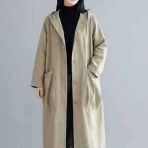 여성 간절기 봄 빅사이즈 야상 점퍼 후드 바람막이 자켓