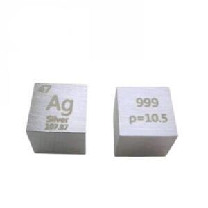 실버 원소 큐브 Ag 큐브 화학 원소 실버 큐브, 과학 연구 재료, 고순도