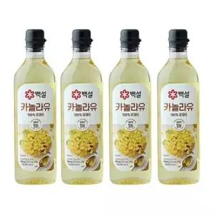 백설 카놀라유 900ml x4개 식용유