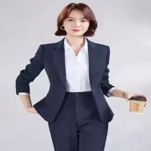 대학생 춘추 작업복 면접 정장세트 세트 정장 여자 네이비 오피스룩 MF3