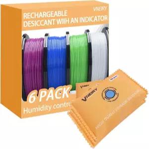 충전식 컬러 도트 건조제 100g 패킷 6개 3D 필라멘트 옷장 자동차 보관함 수하물 총기 안전 및 작은 공간을