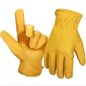 다용도 소가죽 캠핑 장갑 아웃도어 라이딩 작업용 용접 보호 내열 캠핑용 라이딩용