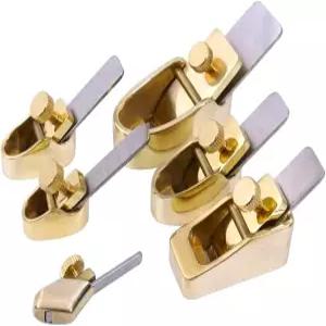 한 세트 6P 황동 미니 평면 볼록 바닥 평평한 스틸 블레이드 기타 바이올린 제작 도구 우드 프로젝트