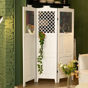 디모토 프렌치하임 3단 인테리어 파티션 가림막 공간분리 카페 매장 소품 철망 파티션