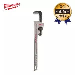 밀워키 알루미늄 파이프렌치 48-22-7214 356mm 경량 안전고리 배관