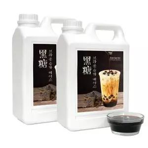 메가커피 써니 대만산 흑당시럽 브라운슈가 베이스 2.5kg 2개
