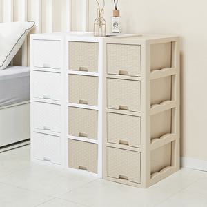 라탄 코디 슬림 4단 플라스틱 서랍장 수납장 옷장 정리함 틈새수납장