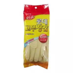 롯데 미니 고무장갑 대 10켤레 (아이보리)