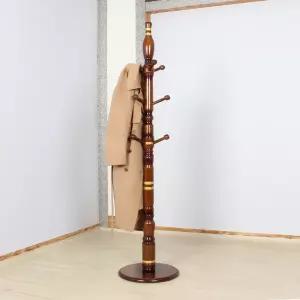 골드라인 (원판형)_ 물푸레 원목 스탠드 옷걸이 행거