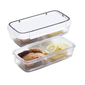 스카이락 와이드 1호 나눔 반찬 보관용기 정 인케이스 2칸, 2개