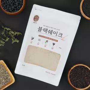 찌고 열풍으로 볶은 국산 블랙쉐이크 선식 450g 서리태 흑임자 찰흑미 흑보리 미숫가루