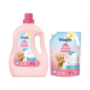 스너글 초고농축 섬유유연제 실내건조 멜로우선샤인 4L, 1개 + 리필 2.6L, 1개