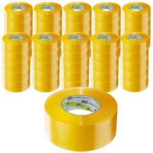 [신흥] 포장용 박스테이프 57mic 더블경포장 80M 50개 투명 황색