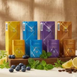 복스니코제로 무니코틴 허브담배 연초형 / 1보루(10갑) / 4가지맛 / 비타민 담배 허브스틱 초 보조제 파이프