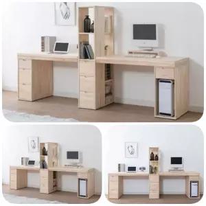 2300 쌍둥이책상 자매 형제 편백원목 2인용책상 세트