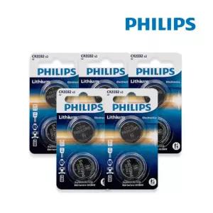 필립스 코인 동전 건전지 CR2032 2개입x5개 리튬이온배터리