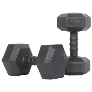 [아이워너] 맨즈 육각 아령 5kg 2개 세트 덤벨 헬스