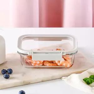 네오플램 코모도 내열유리 직사각 밀폐용기 600ml