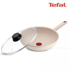 테팔 티타늄2X 글로시샤인 웍 28cm+유리뚜껑