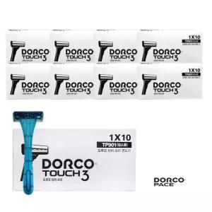 도루코 터치3 100개 일회용면도기 대용량 휴대용 여행용 3중날 