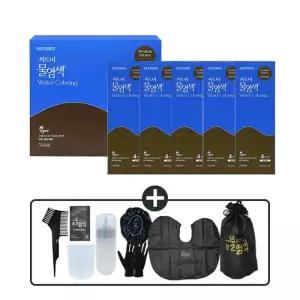 씨드비 물염색 시즌2 프리미엄 새치 커버 미디엄브라운 싱글구성(20회분+염색도구)