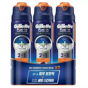 질레트 면도젤 3개 170g 프로글라이드 쉐이빙폼 면도크림