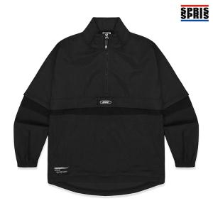 스프리스 여성 3단 배색 아노락 점퍼 블랙