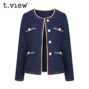 (택가 119000원)[티뷰] 로프라인배색트위드자켓_V5A-CJK006