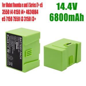 아이로봇 룸바 e i 시리즈 i7 e5 7150 7550 i3 3150 3550 i4 4150 i4용 I7 14.4V 6800mAh 배터리 교체 4624