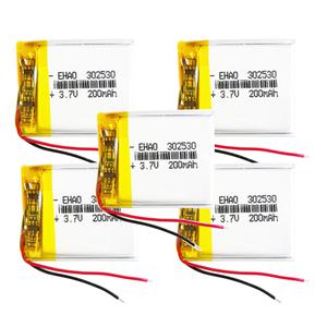 리튬 리포 배터리 충전식 302530 MP3 GPS 블루투스 헤드셋 스마트 워치 레코드 3.7V 200mAh 5 개
