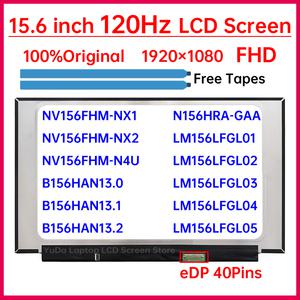 15.6 120Hz 노트북 LCD 화면 NV156FHM-NX1 NX2 N4U LM156LFGL01 LM156LFGL02 03 05 B156HAN13.0 N156HRA-GA