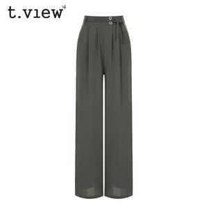 (택가 89000원)[티뷰] 투버튼밴딩와이드팬츠_V5A-CPT020