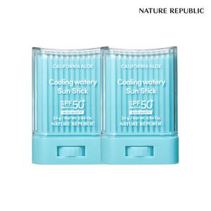[네이처리퍼블릭/대용량] 촉촉쿨링 1+1 캘리포니아 알로에 쿨링 수분 선스틱 24g