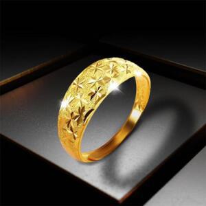 18k 특수 압축 도금 반지 라운드어스 / 변색없는 빅 사이즈 주얼리 무늬 / 여성 여자 금도금 골드