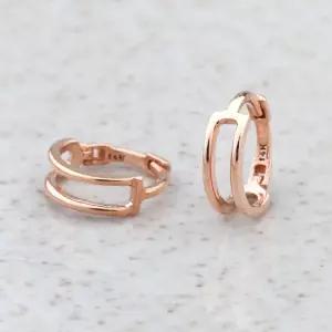 14K 미니 두줄 원터치 귀찌 1쌍